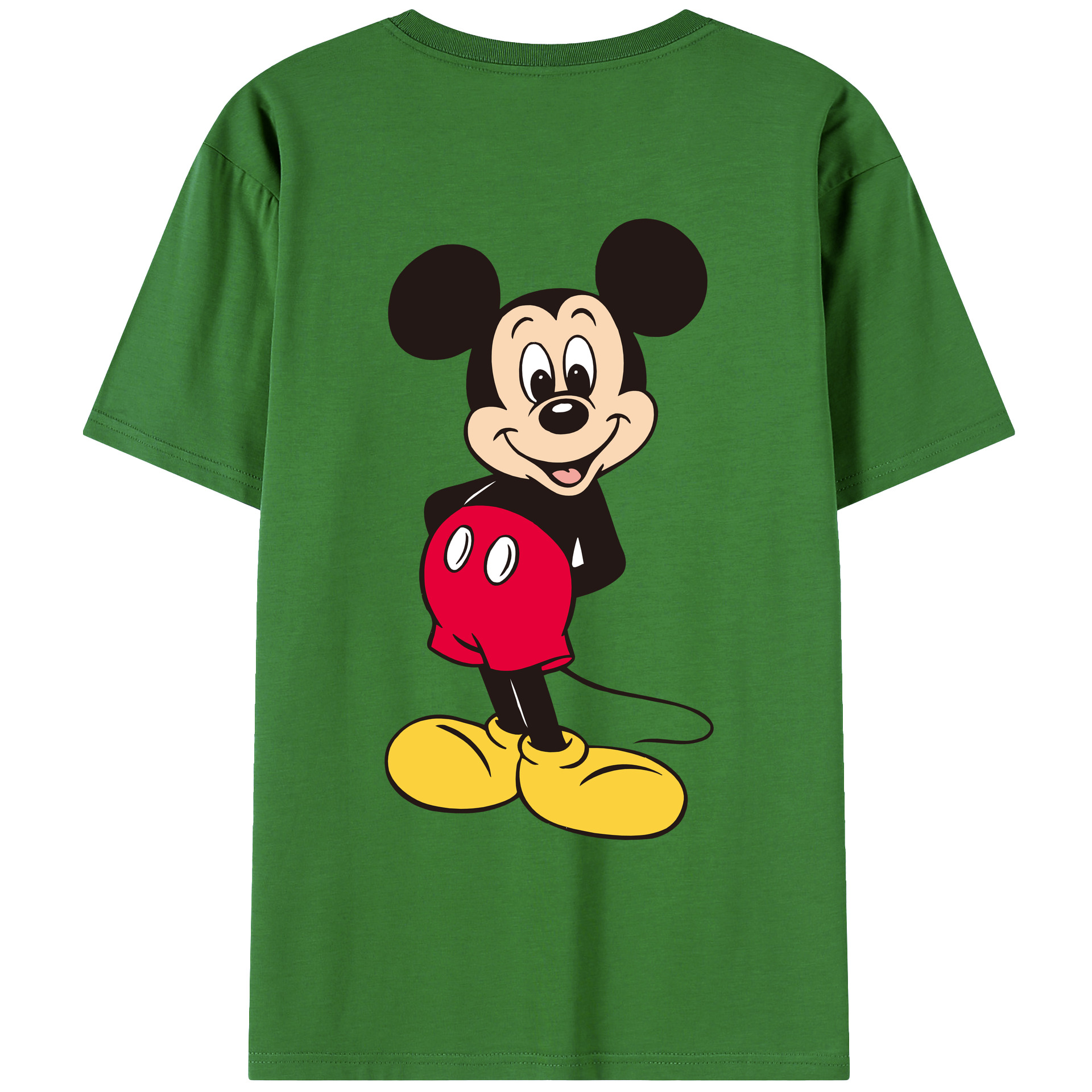 （画像用） ミッキーマウス Mickey Mouse レディース半袖Tシャツ(バックプリント)